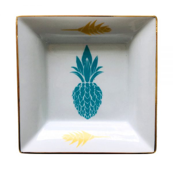 Vide poche ananas turquoise