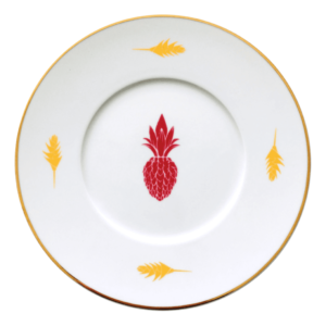 Assiette Plate Ananas Fuchsia