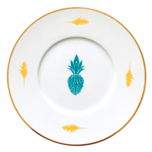 Assiette Plate Ananas Turquoise