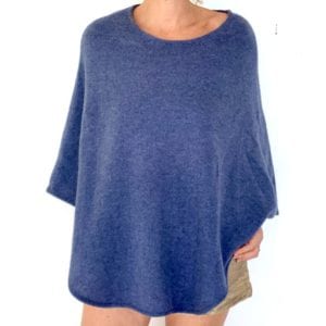 Poncho rond Bleu jean