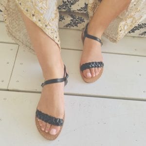 Sandale Tresse Noire