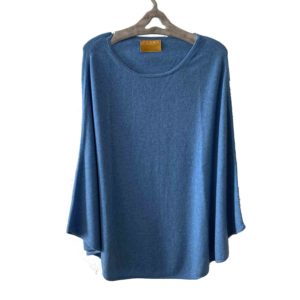 Poncho rond Bleu Azur