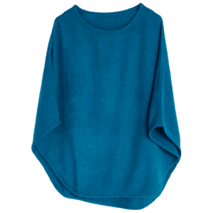 Poncho rond Bleu Canard