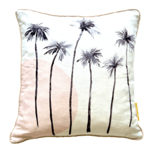 Coussin 100% Lin imprimé Sunset Nude 45x45 cm
