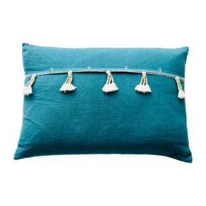 Coussin 100% Lin Vert Forêt 50x70 cm