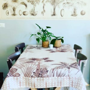Nappe Tropical Ocre 160x160 cm