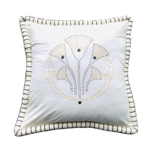 Coussin Brodé Lys 45x45 cm