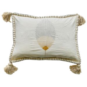 Coussin Brodé Plume 50x70 cm