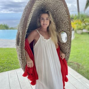 Etole à pompons Rouge