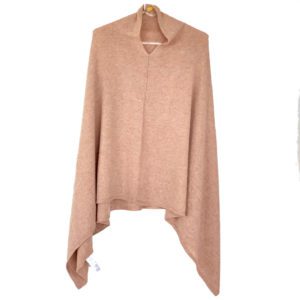 Poncho carré Vieux Rose