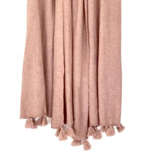 Etole à pompons Vieux Rose