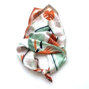 Carré de soie Strelitzia 50x50cm