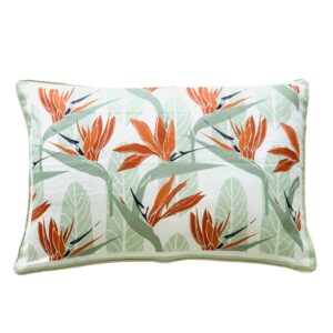 Coussin 100% Lin imprimé Strelitzia 50x70 cm