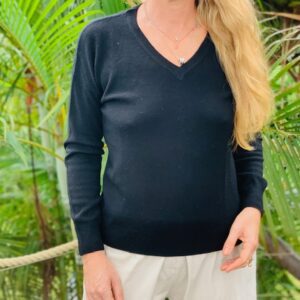 Pull col V Noir