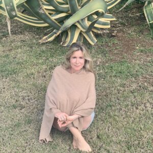 Poncho carré Camel