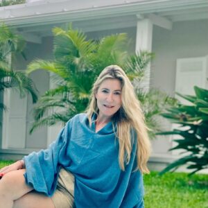 Poncho carré Bleu paon