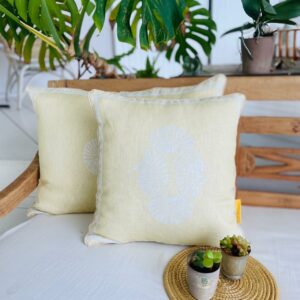 Coussin 100% Lin imprimé Shell Sand