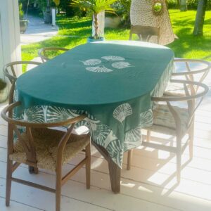 Nappe Shell Céladon 160x260 cm
