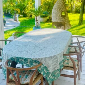 Nappe Yle Céladon 160x260 cm