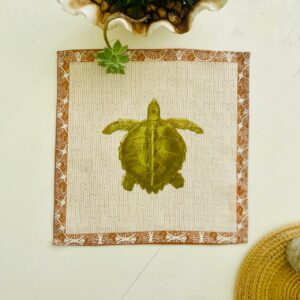 Serviette de table en Lin Yle Tortue Terracotta