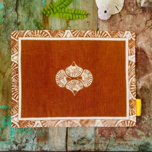 Set de table en Lin Shell Terracotta