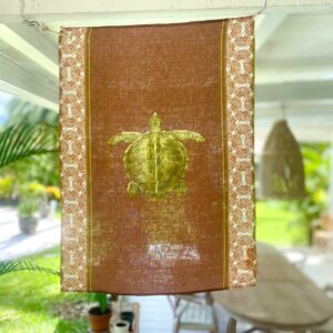 Torchon en Lin Yle Tortue Terracotta