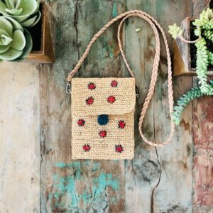 Pochette Capri Flower Corail