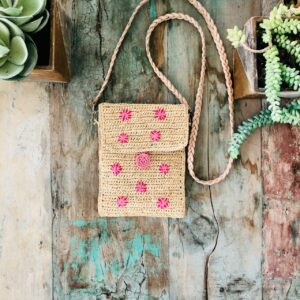 Pochette Capri Flower Fuchsia