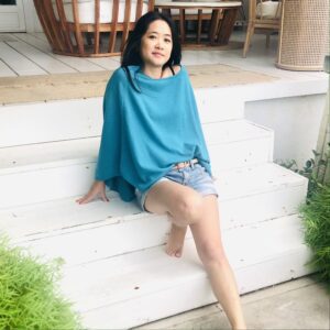 Poncho rond Menthe