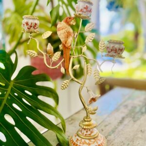 Bougeoir Parrot Corail