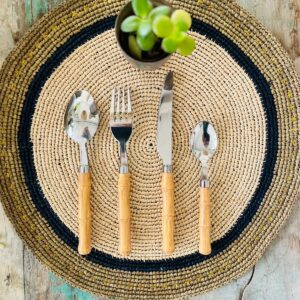 Set de 4 couverts Bambou