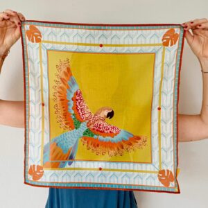 Foulard Nubia Jaune 50x50cm