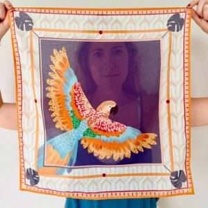 Foulard Nubia Aubergine 50x50cm