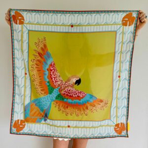 Foulard Nubia Jaune 90x90cm