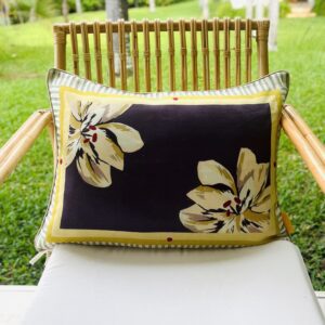 Coussin 100% Lin Ibis Aubergine 50x70 cm