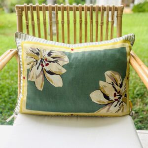 Coussin 100% Lin Ibis Vert 50x70 cm