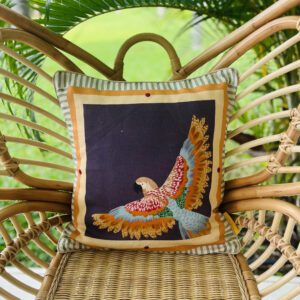 Coussin 100% Lin Nubia Aubergine 45x45 cm