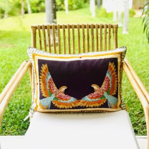 Coussin 100% Lin Nubia Aubergine 50x70 cm