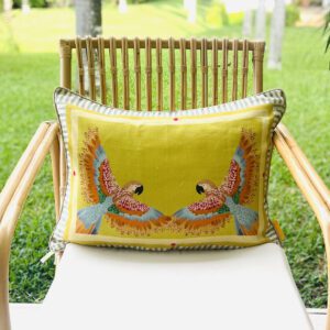 Coussin 100% Lin Nubia Jaune 50x70 cm