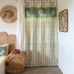 Rideau en Lin Ibis Vert