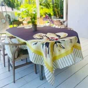Nappe Ibis Aubergine 160x160 cm