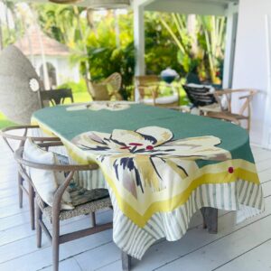 Nappe Ibis Vert 160x160 cm