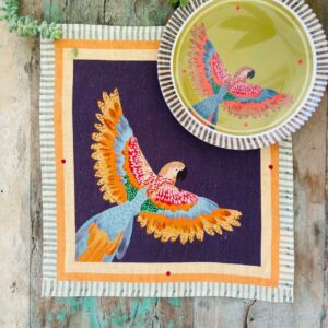 Serviette de table en Lin Nubia Aubergine