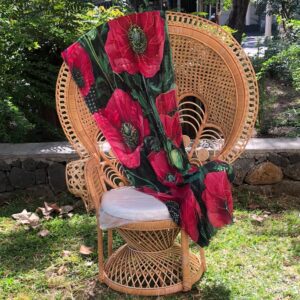 Etole brodée Coquelicot